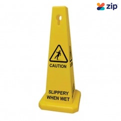 Spill Crew SSCY-SWW - “Slippery When Wet” Portable Four Sided Safety Cone